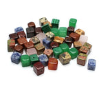 40 Pcs Healing Loose Beads Square Shape Faceted Natural Necklace Stone Pendants Crystal Charms for Jewelry Making DIY Craft - color: square