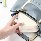 Neveika Portable Travel Mini Jewelry Box Leather Jewellery Ring Organizer Case Storage Gift Box Girls Women (white). - color: White