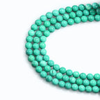 Natural Gemstone Round Loose Beads for Jewelry Making DIY Crystal Energy Healing 1 Strand 15" (Green Turquoise, 4mm (15"/Strand)) - color: Green Turquoise, size: 4mm (15"/Strand)