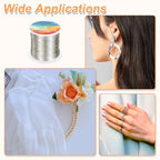 HARFINGTON Wire 328ft Length 26 Gauge Copper Craft Jewelry Wrapping Wire Tarnish Resistant Beading for Jewelry Making Supplies Crafting, White - color: White
