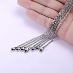 30 Pack 18 Inch Necklace Chain Stainless Steel Link Cable Chain Necklace with Lobster Clasps for DIY Jewelry Making - size: 18 Inches