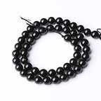 90pcs 4mm AAAA Natural Black Tourmaline Gemstone Beads Round Loose Beads for Jewelry Making DIY Bracelet Necklace(Black Tourmaline, 4mm) - color: Black Tourmaline, size: 4mm