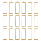 BENECREAT 20Pcs Golden Rectangle Brass Pendants, Hollow Geometric Metal Pendants Frames Open Bezel Charms for DIY Crafts Jewelry Making - color: Rectangle