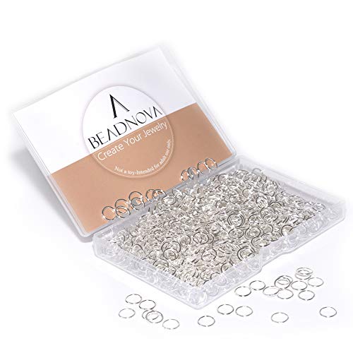 BEADNOVA 8mm Open Jump Rings Silver Jump Rings for Jewelry Making and Keychains (900Pcs) - color: 900pcs, size: 8mm