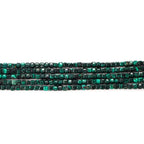 Faceted Natural Malachite 2-3mm Cube Square Loose Beads Gemstone Small Loose Beads Healing Crystal Energy Stone for DIY Jewelry Making 15" - color: Malachite