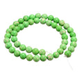 HARFINGTON 50pcs Natural Stone Beads 6mm Green Turquoise Round Gemstone Stone Loose Beading Real Genuine Smooth Balls Bead for Jewelry Making Bracelets Necklace Earrings DIY - color: Green Turquoise, size: 6mm