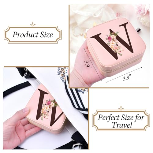 Christmas Stocking Stuffers for Women, Personalized Gifts Birthday Gift for Teen Girls, Travel Jewelry Case Box Organizer Mothers Day Mom Gifts for Daughter - style: W