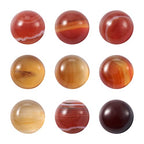 Crafans 50Pcs Natural Agate 10mm Round Gemstone Cabochons Half Round Cabochons Dome No Hole Healing Power Stone Flat Back Chakra Crystal Beads for Jewelry Making(Red) - color: Agate, size: 10mm