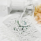 Bala&Fillic White Color 4mm Seed Beads About 1200pcs/100Grams in Bag, 6/0 Glass Craft Beads for Making Bracelet and Necklace (White) - color: White -4mm
