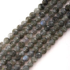 6mm Faceted Natural White Labradorite Stone Beads Coin Disc Gemstone Spacer Beads for Jewelry Making DIY Bracelet Necklace - color: White Labradorite