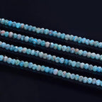 Adabele 15 Inch Natural Blue Apatite Healing Gemstone 4mm x 3mm Tiny Small Faceted Round Rondelle Loose Beads Stone Spacer (125-135pcs) for Craft Jewelry Making GK-B8 - color: Blue Apatite, size: 4mm x 3mm - 15 inch/1 strand