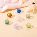 FASHEWELRY 7Pcs Transparent Round Hollow Glass Beads 13mm Crystal Glass Globe Fishing Beads 7 Colors Empty Wish Ball Bead for Wind Chimes Craft Necklace Jewelry Making - color: 7 Colors Round