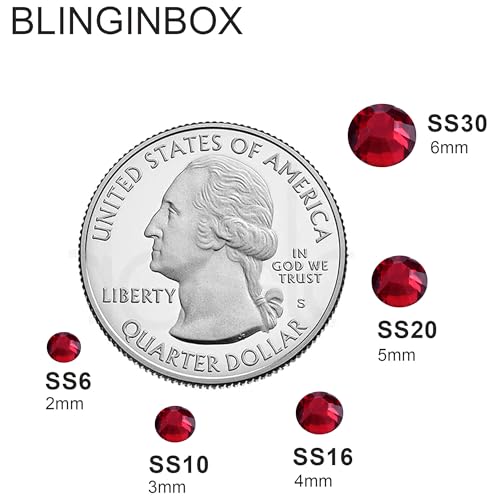Blinginbox 50000pcs Flatback Rhinestones,Resin Non Hotfix Rhinestones Large Quantity Wholesale for Crafts DIY Creative Design,Clothes,Makeup,Nail Art (2mm=0.08",Dk siam) - color: Dk siam, size: 2mm=0.08"