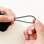 2mm Elastic Cord, QBJAYTY 42m Black Elastic Cord Stretchy Stretch String for Bracelets, Necklaces, Sewing, Journals Notebooks Binding, Black-2 Rolls (2mm)