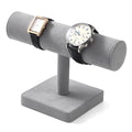 Oirlv Microfiber T-bar Bracelet Watch Organizer Display Stand Professional Jewelry Bracelet Display for Selling (Light Grey,Microfiber) - color: Light Grey