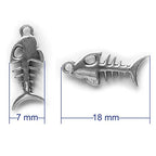 Heather's cf Silver Sea Charms – Antique Pendants, Non-Tarnish, Lead-Free & Nickel-Free, Bulk Ocean Animal Charms for DIY Jewelry, Bracelets, Necklaces, Earrings, Beach Craft Supplies (Sea Animals) - color: Fishbone - 140 Pc