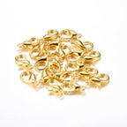 HDSupplies 100 Pieces - Lobster Clasps - Gold Tone - 10x6mm w/ 1mm Hole - color: Gold Tone, size: 10x6mm