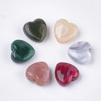 Ipotkitt 20 Pcs Acrylic & Imitation Gemstone Heart Shaped Beads Colorful Love Heart Spacer Beads for DIY Bracelet Necklace Jewelry Making Crafts - color: 20pcs-Imitation Gemstone Heart-14x14x7mm