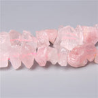 10-13mm Natural Irregular Freeform Raw Rose Quartz Stone Nugget Beads Reiki Crystal Healing Minerals Quartz Bead DIY Jewelry Making - color: Rose Quartz