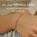 Destin Jewelry Paperclip Chain Necklace for Women, Waterproof 18K Gold Plated Stainless Steel, Hypoallergenic, Adjustable Layering Chain, Tarnish-Resistant, 2.5–6.5mm - color: Stainless Steel, size: 7", style: 2.5 MM