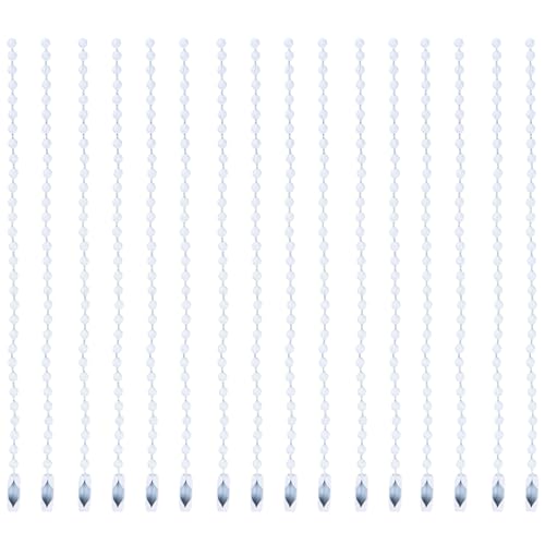 MECCANIXITY Ball Bead Chain Beaded Necklace Chains 5 Inch Adjustable Metal Ball Chains 2.4mm/0.1inch Keychain for Jewelry Making,DIY Craft Projects,Pack of 36(White) - color: White