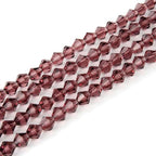 250pcs Czech 6mm (0.24 Inch) Faceted Bicone Crystal Glass Loose Beads Spacer Bulk Burgundy Red for DIY Craft Jewelry Making CCB611 - color: Burgundy, size: 6mm - 250pcs