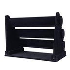 ChezMax Triple Tier Jewery Display Removable Bracelet Holder Jewelry Stand Necklace Stand Jewelry Towers and Watch Holder for Home Organization - color: B- Black Velvet