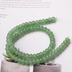 ICAI Beads 5x8mm Natural Rondelle Spacer Loose Beads for Jewelry Making DIY Crafts Design 1 Strand 15" APPR (Green Aventurine) - color: Green Aventurine, size: 5x8