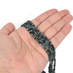 3mm Blue Tourmaline Faceted Gemstone Round Loose Beads Strand 15.5-16" DIY Jewelry Making - color: Blue Tourmaline