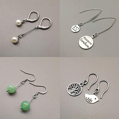 200pcs Stainless Steel Ball and Coil Earring Hooks Findings Ear Wires Fish Hook Earrings Hoops Ear Wire for DIY Jewelry Making (10169)