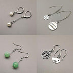 200pcs Stainless Steel Ball and Coil Earring Hooks Findings Ear Wires Fish Hook Earrings Hoops Ear Wire for DIY Jewelry Making (10169)
