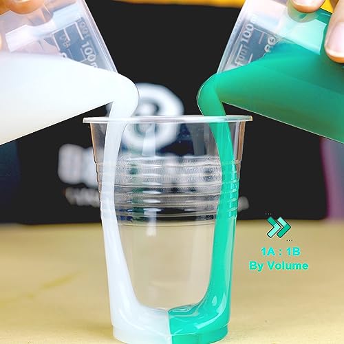 BBDINO Silicone Mold Making Kit - Super Elastic Silicon for Mold-Making 2 Gallons - Platinum Grade 1A:1B Mixing- Ideal for Resin/Silicone/Soap Molds Casting Jade Green - color: 282 Oz Jade Green