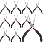 JOIKIT 10 Pack 6 Inch Extra Long Needle Nose Pliers, Mini Precision Needle Nose Pliers Set Repair Tool for Wire Wrapping, DIY Crafts, Electronic Repair