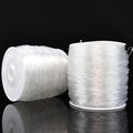 0.8 mm Stretchy Bracelet String, 2 Rolls Durable Elastic String, Clear Bead Cord for Bracelets, Necklaces, Beading, and Jewelry Making (200 m) - size: 0.8 mm