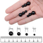 AD Beads Natural Gemstone Round Loose Beads 15" for Bracelet Necklace Earrings Jwelery Making Crafts DIY (4mm, Black Onyx) - color: Black Onyx, size: 4mm