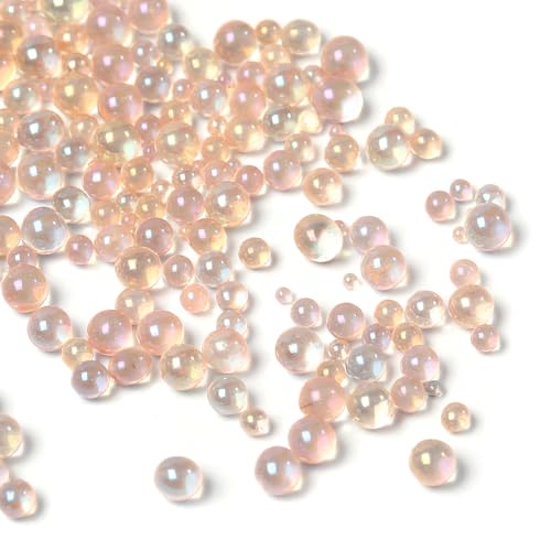 Acrylic Micro Beads 0.5-3mm -40000 Pcs- Premium Seed Beads for Resin Art, Nail Art, Jewelry Making, DIY Crafts, Model Building, Vase Filler & Decorative Scatter (Champagne) - color: Champagne