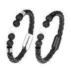 Stainless Steel Magnetic Clasp Inner Hole 3mm/4mm/5mm/6mm/8mm Glue-in Jewelry Clasp - color: Black Tone, size: Inner Hole Size=8mm