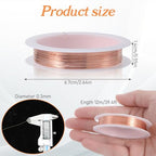 3 Pack Memory Wire for Jewelry Making Bracelets 0.3mm Thin Copper Jewelry Wire Tarnish Resistant for Bracelets Making Necklaces Pendant Art Craft DIY Weaving (Gold Silver Copper)