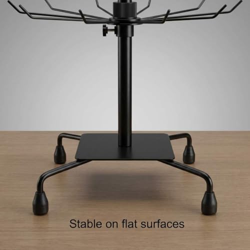 QWORK 2-Tier Rotating Metal Jewelry Display Stand – 2 Pack Adjustable Height Organizer for Necklace, Earrings & Key Rings