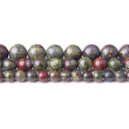 Natural Stone 6mm Dragon Blood Stone Smooth Round Loose Beads Energy Gemstone DIY for Jewelry Making Bracelet Necklace 1 Strand 15" - color: Dragon Blood, size: 6mm
