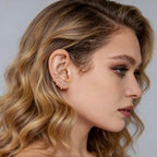 925 Sterling Silver 14K Gold Plated Huggie Half Hoop Earrings — Sleep-Friendly Poke-Free Hypoallergenic Stackable Earring — Comfortable & All Day Wear - color: Ball-Yellow Gold