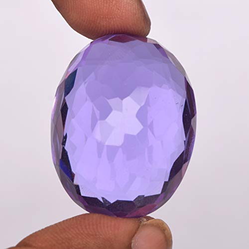 GEMHUB Gemstone Beads purple Amethyst Gem 81.50 Carats. Perfect Oval Shape Loose Gemstone Jewelry Making For Women And Men