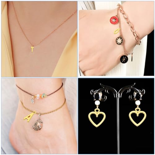 PATIKIL Letter Charm, 50pcs Alphabet Initial Pendant Charm Bulk DIY for Jewelry Making Bracelets Earrings Necklace - style: M