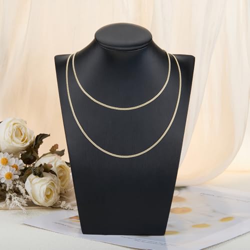 Crisjanggo 32.8 Feet Jewelry Making Chains Gold Cable Chains 14K Gold Plated Brass Chains Roll Spool for Jewelry Making DIY Craft Supplies with Jump Rings and Lobster Clasps - color: Cable Gold