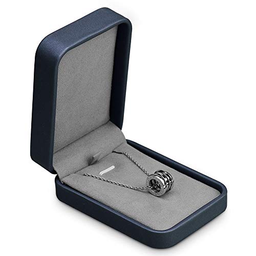 Premium PU Leather Necklace Gift Box Vintage Necklace/Pendant Storage Box Microfiber Interior Women Jewelry Pendant Packaging - color: Pendant box