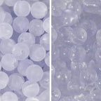 100Pcs Glass Beads 10mm Round Moon Frosted Cracked Water-Activated Transparent Glazed Beads, Ideal for DIY Bracelets Necklaces Phone Charms Craft Supplies (Purple) - color: Purple