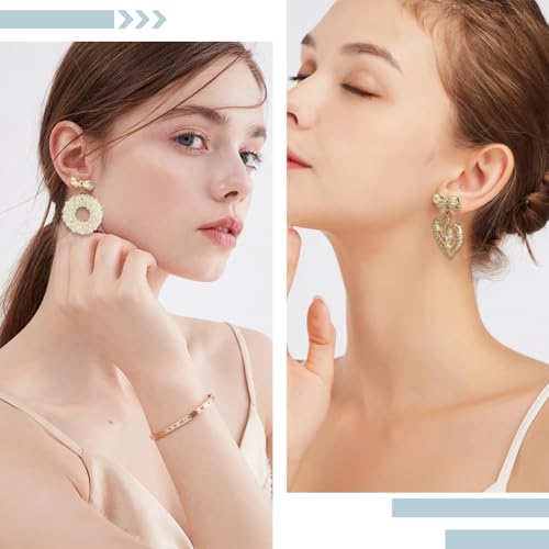 SUNNYCLUE 1 Box 90Pcs Stud Earring Findings Bowknot Earring Posts with 925 Sterling Silver Pins Earring Stud with Holes Earring Studs for Jewelry Making Accessories DIY Dangle Earrings Supplies Women - style: Bow 2
