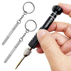 PTSLKHN Eyeglass Repair Kit, 5-in-1 Multifunctional Small Screwdriver, S2 Steel Eyeglass Screwdriver Kit for Eyeglass, Sunglasses, Electronics, Cellphone, Jewelry and More (Black 5in1) - color: Black