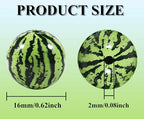 15Pcs Acrylic Beads Round 16mm Summer Watermelon Print Fit for DIY Jewelry Bracelet Necklace Keychain Beadable Pens Mobile Phone Chain Making Cute - color: Watermelon