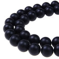 Natural Gemstone Loose Beads Matte Approxi 15.5 inch DIY Bracelet Necklace for Jewelry Making (6mm, Matte Black Onyx) - color: Matte Black Onyx, size: 6mm